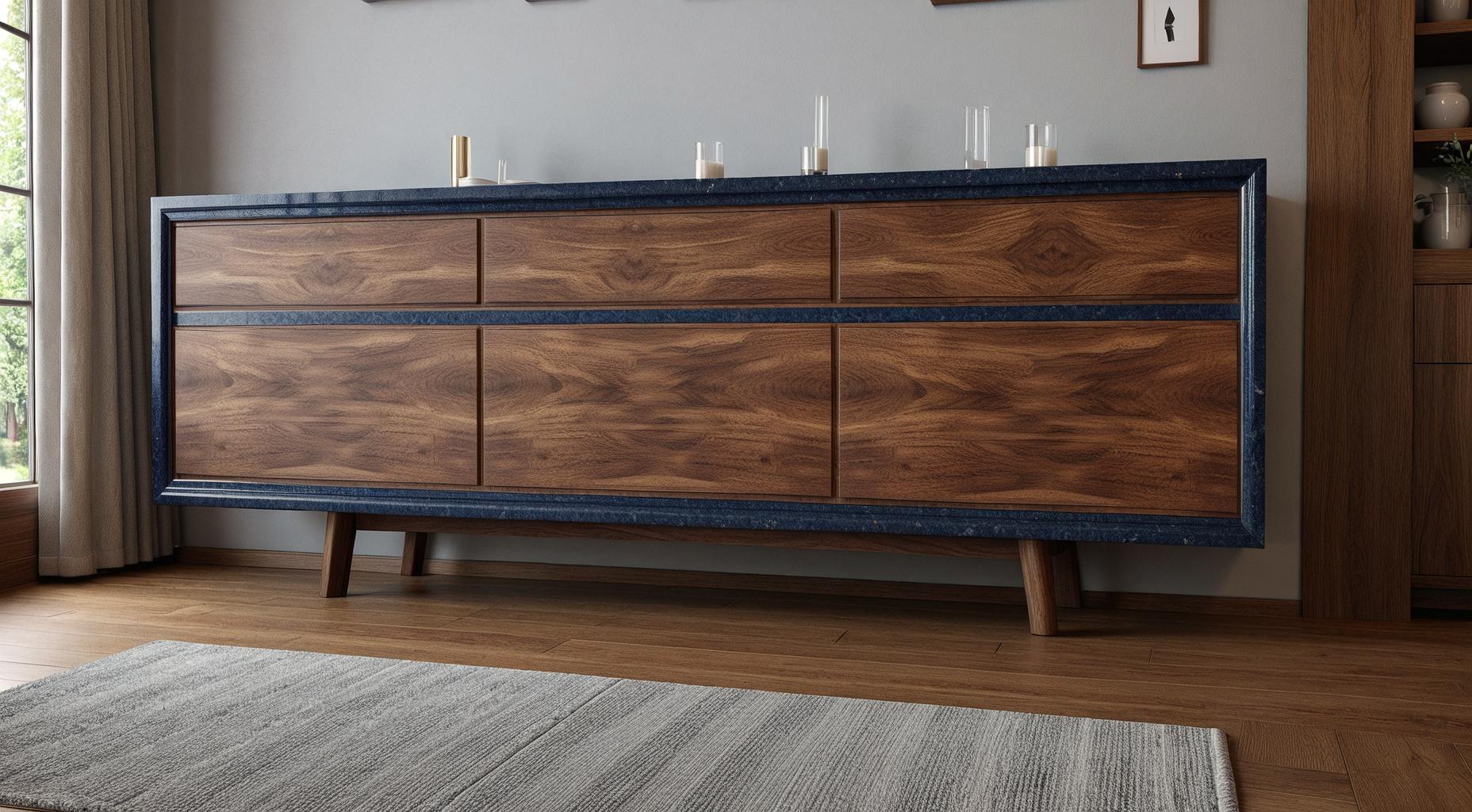 Aurelia — Granite & Wood Architectural Console