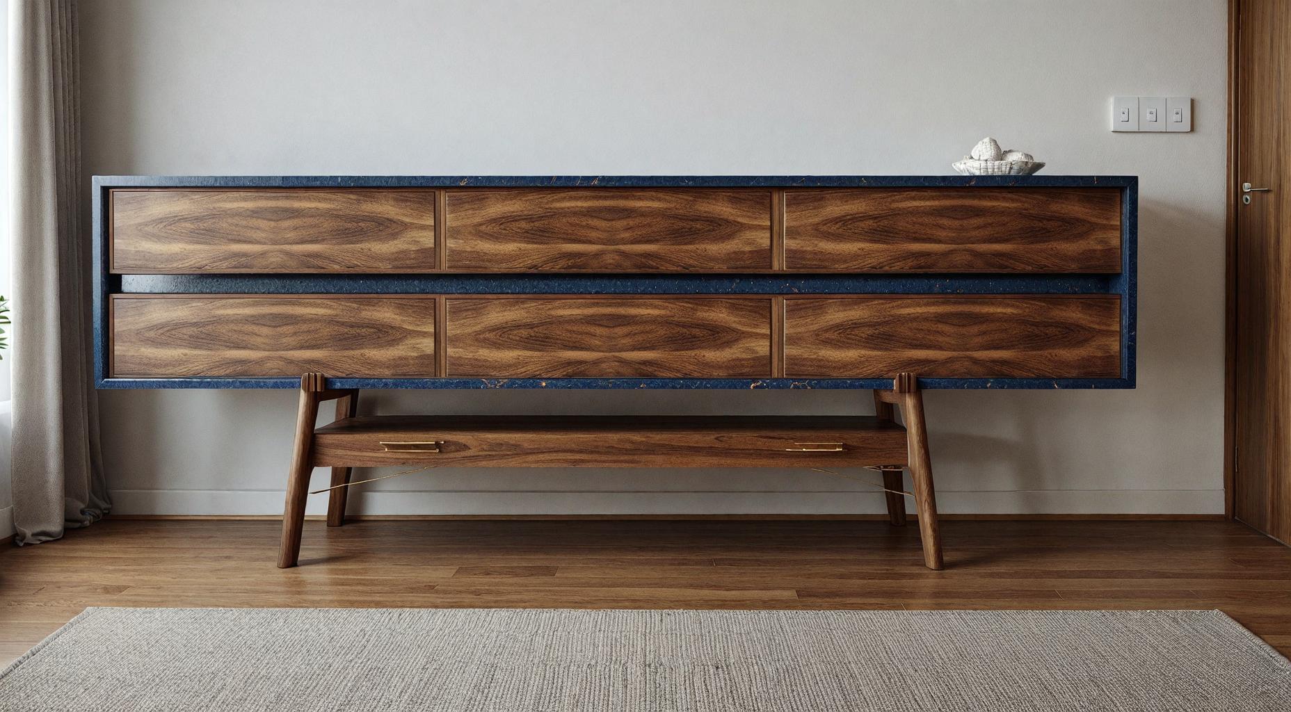 Orion — Architectural Console with Granite & Wood
