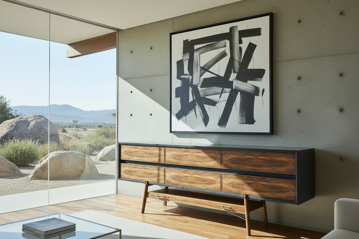 Orion Console with realistic polished concrete wall